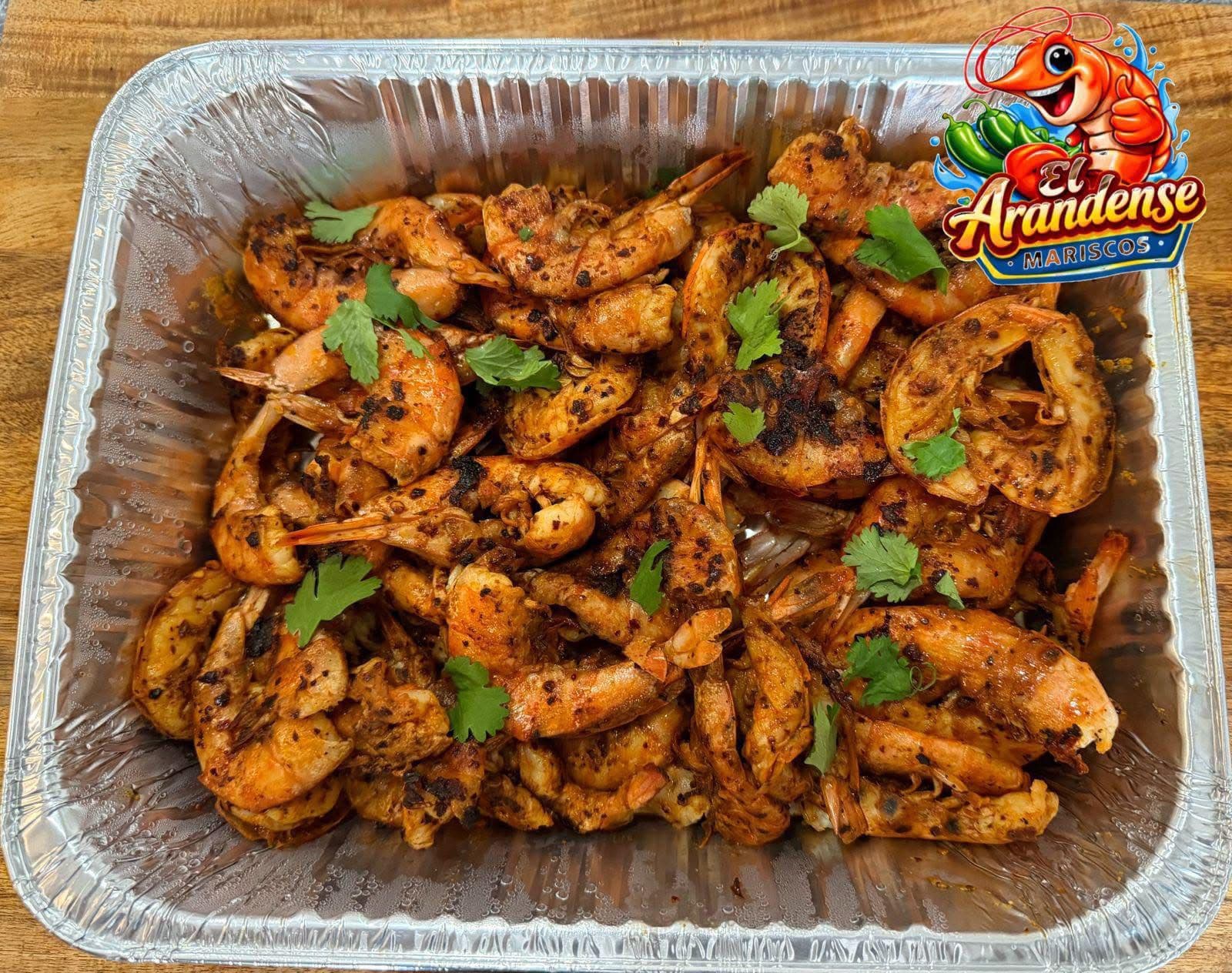 Camarones zarandeados de Mariscos El Arandense